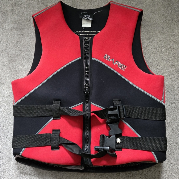 Body Glove Other - BARE Red and Black Neoprene Life Jacket with Front Zip Size US XL